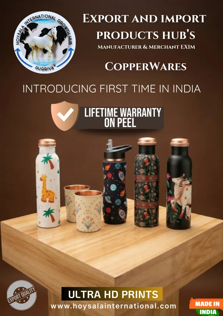 Ultra HD Printed Pure Copper Water Bottle – Custom Premium Copper Bottle Manufacturer & Supplier India